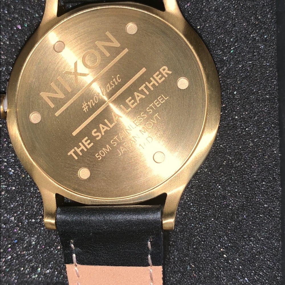 Nixon Gold and Black Women's Watch - Picture 3 of 3